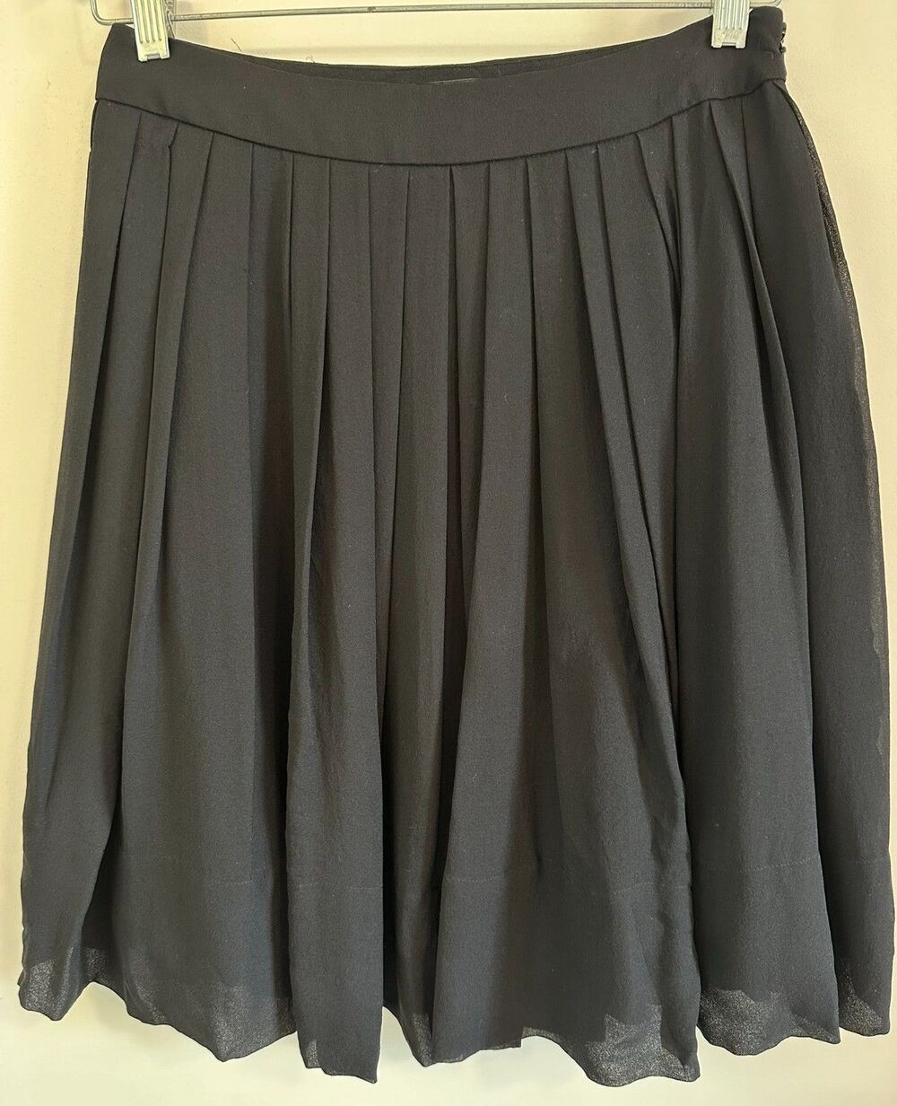 Talbots Pleated Silk Skirt 90s Minimalist Effortless Quiet Luxury Chic 2P